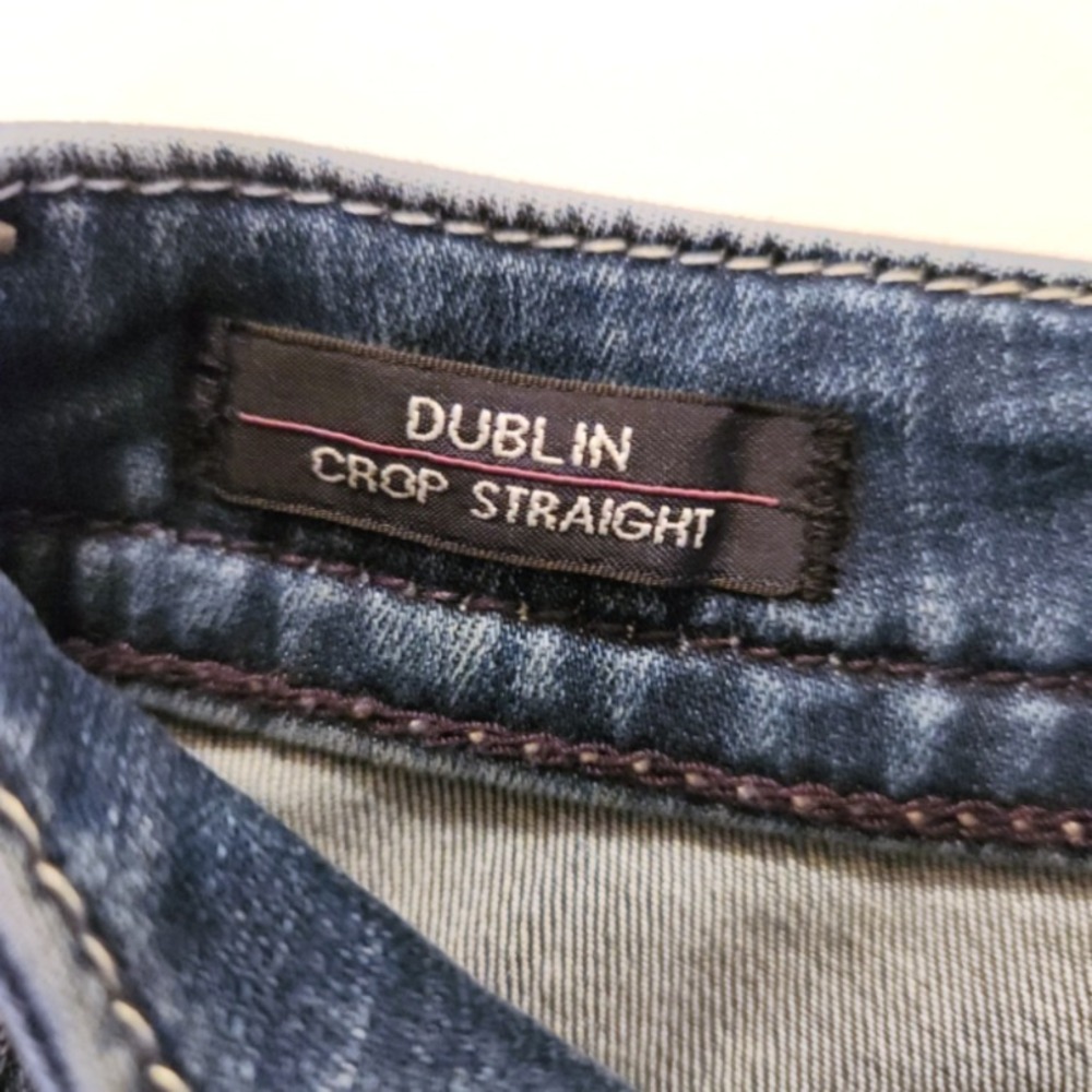 Vigoss Dublin Crop Straight Jeans Women's Size 11/12 Heritage Fit Thick Stitch - Picture 8 of 12